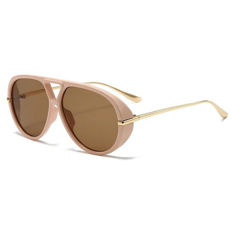 Aviator Fashion Sunglasses with Yellow Tinted Lenses styleE One Size