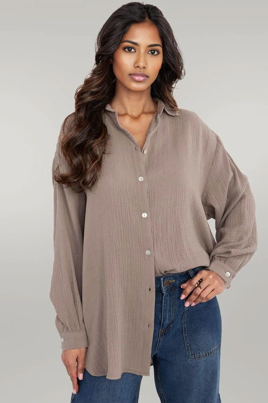 Long sleeve shirt Sublevel beige