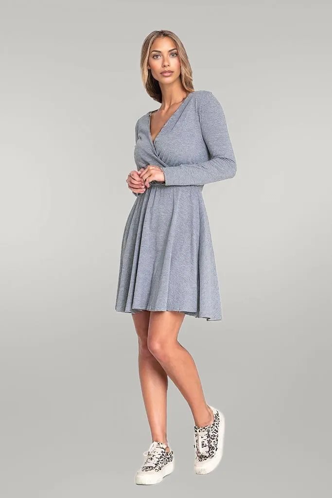 Cotton dress with long sleeves