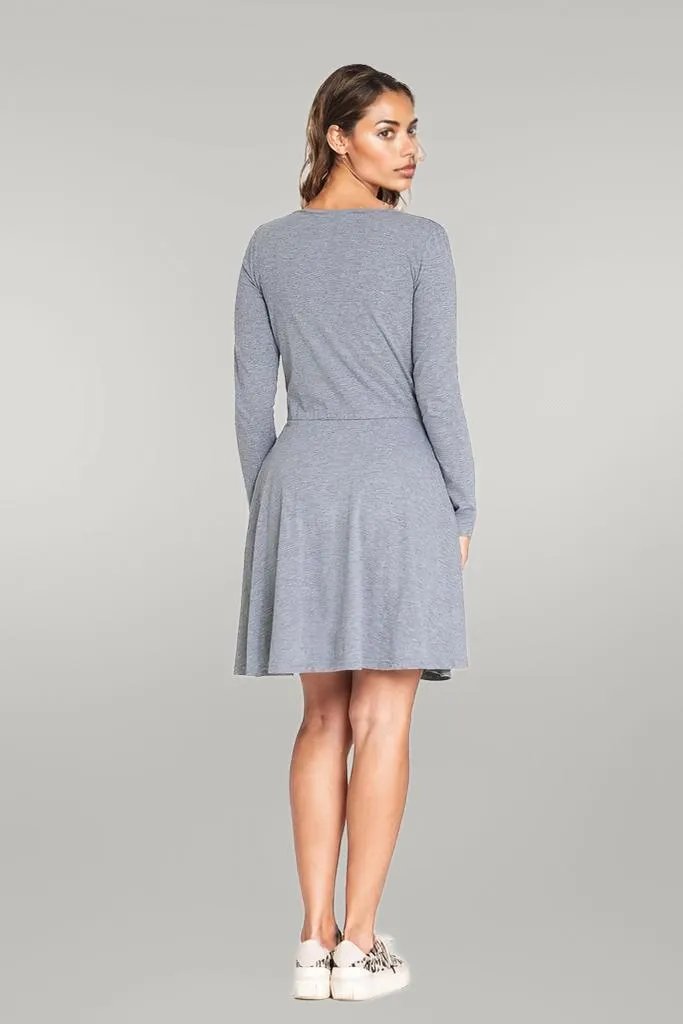 Cotton dress with long sleeves