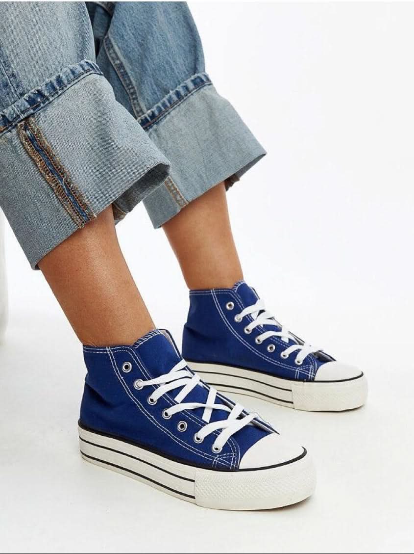 Solea Regular blue high-top sneakers blue