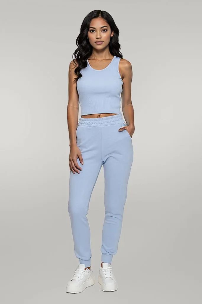 Women's 3-Piece Bomber Jacket Outfit: Striped Top & Loose Pants Set