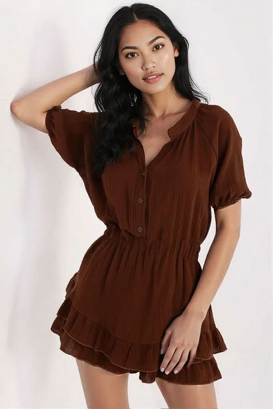 Feminine muslin Romper brown EU one-size-fits-all | US one-size