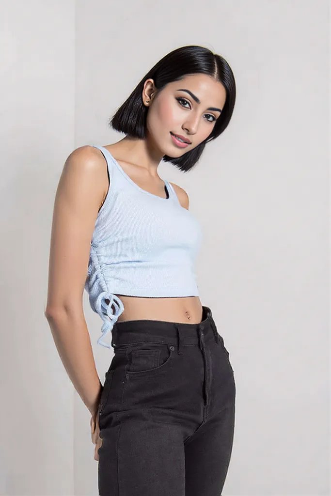 Rue Paris Crop top with straps