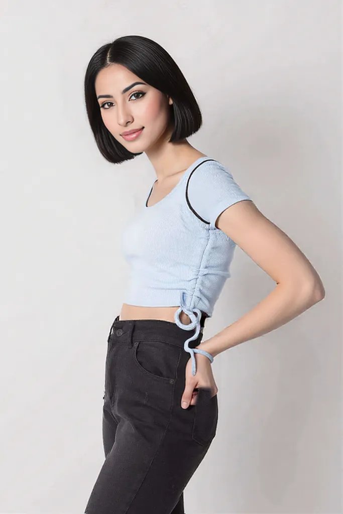 Rue Paris Crop top with straps