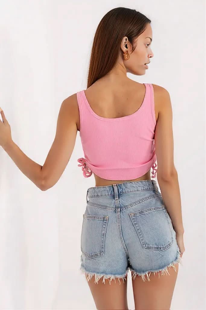 Rue Paris Pink Crop Top