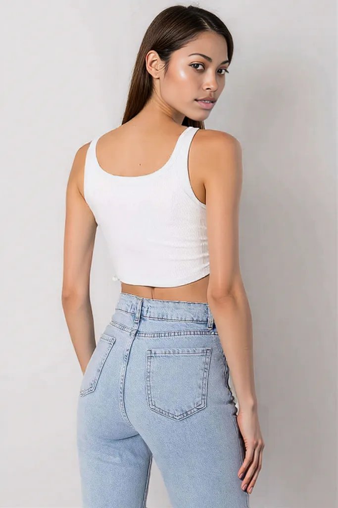 Rue Paris Crop top with straps