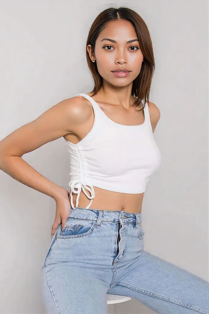 Rue Paris Crop top with straps