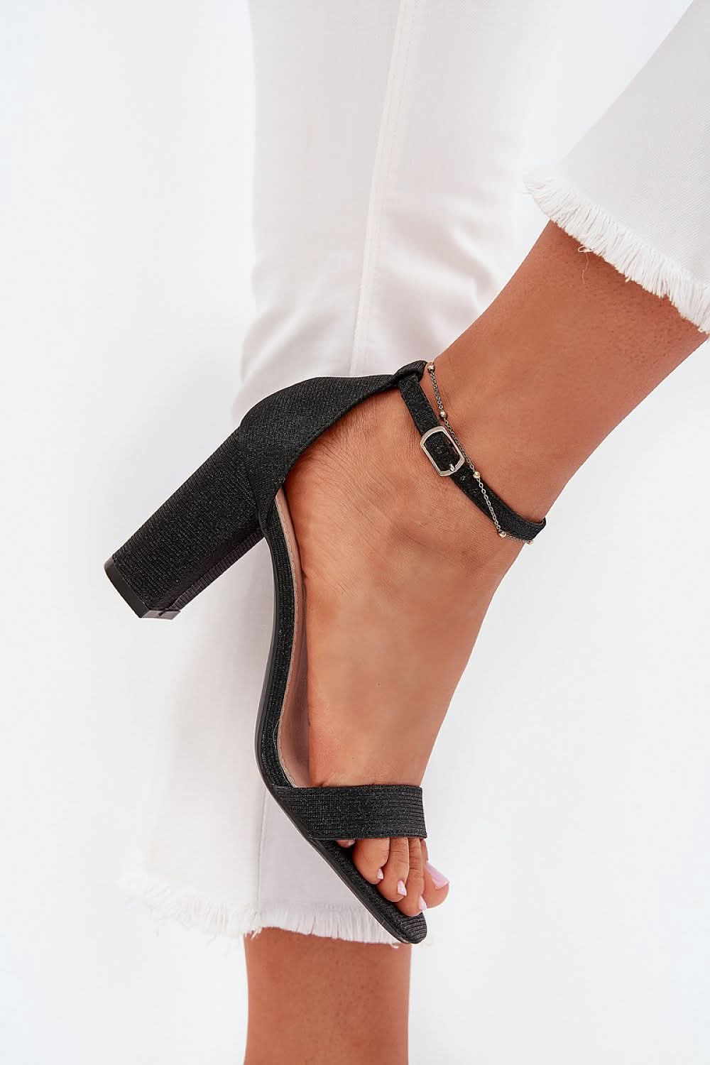 Step in style Shiny glittery women's sandals