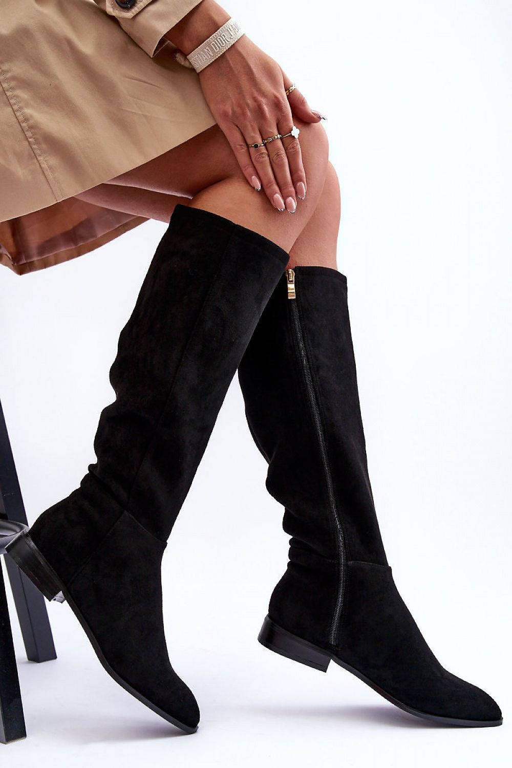Step in style Eco-Suede Thigh-Hight Boots