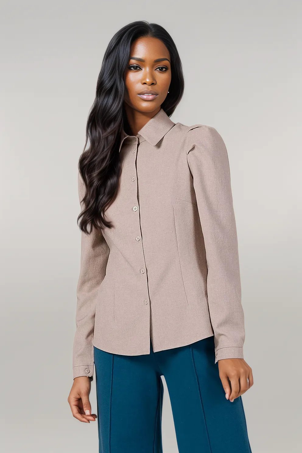 Long sleeve shirt BeWear beige 2