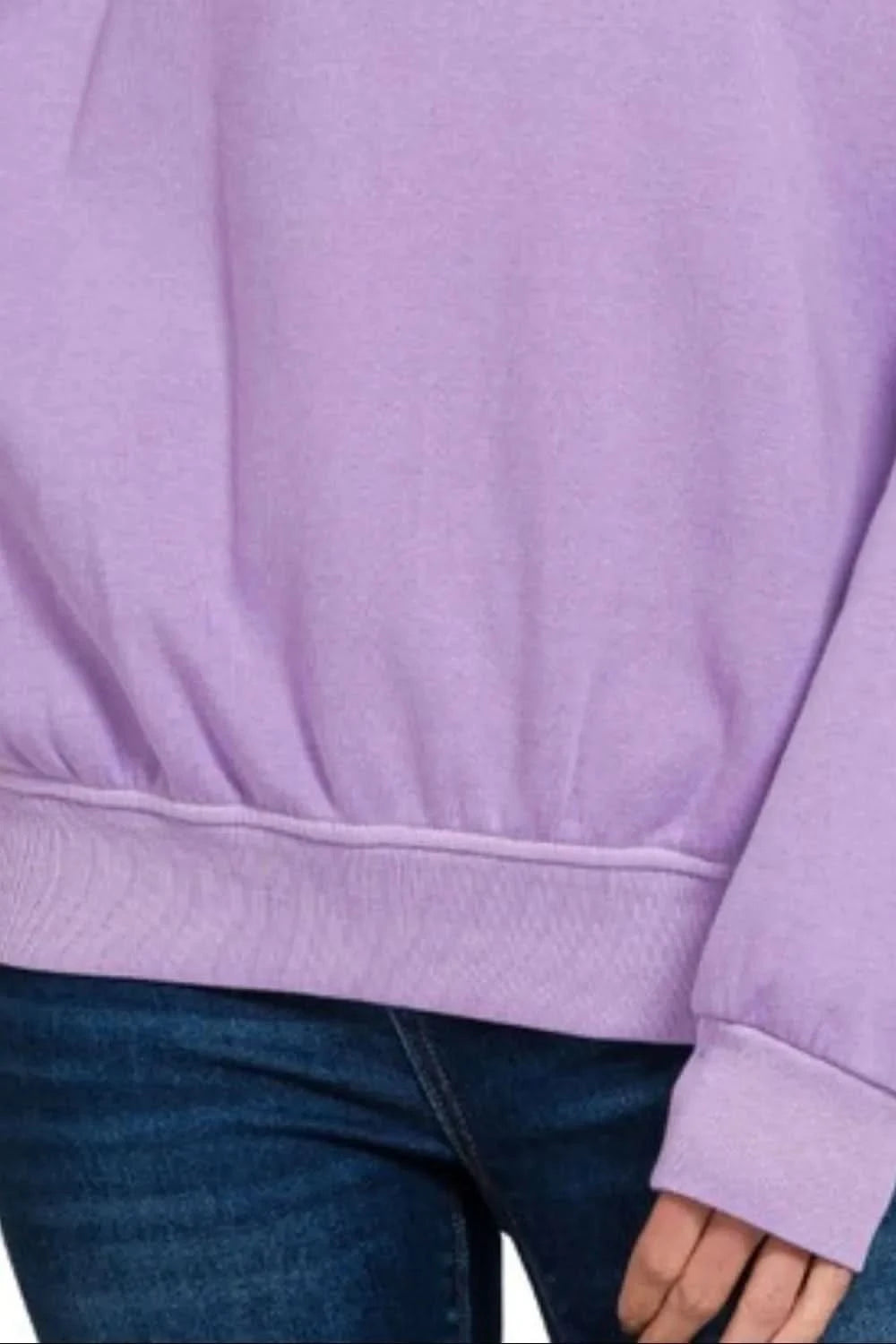 Zenana Soft Fleece Pigment Dye Round-neck Sweatshirts