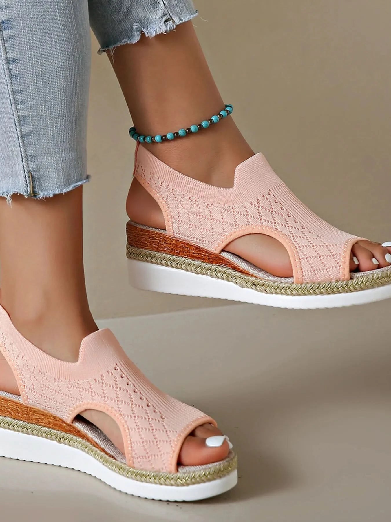 Open Toe Platform Wedge Sandals