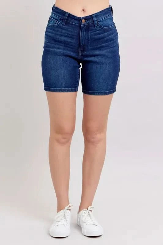 Judy Blue Full Size High Waist V-Front Bermuda