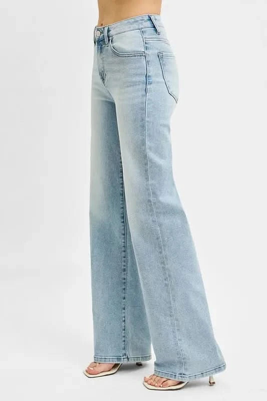 RISEN High Rise Wide Leg 90's Jeans