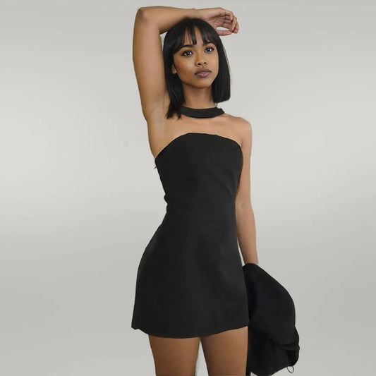 European Style One Shoulder Neck Dress