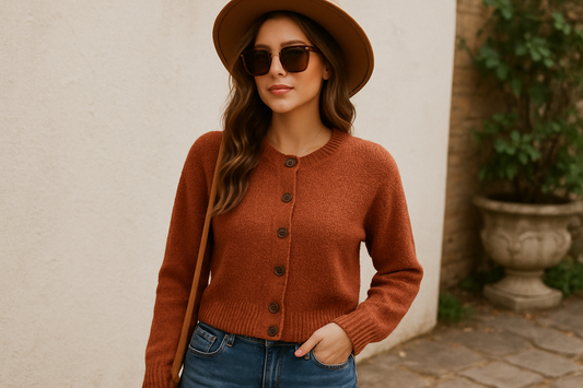 Women's Button-Up Long Sleeve Knit Cardigan: Trendy Fall Outfit Ideas