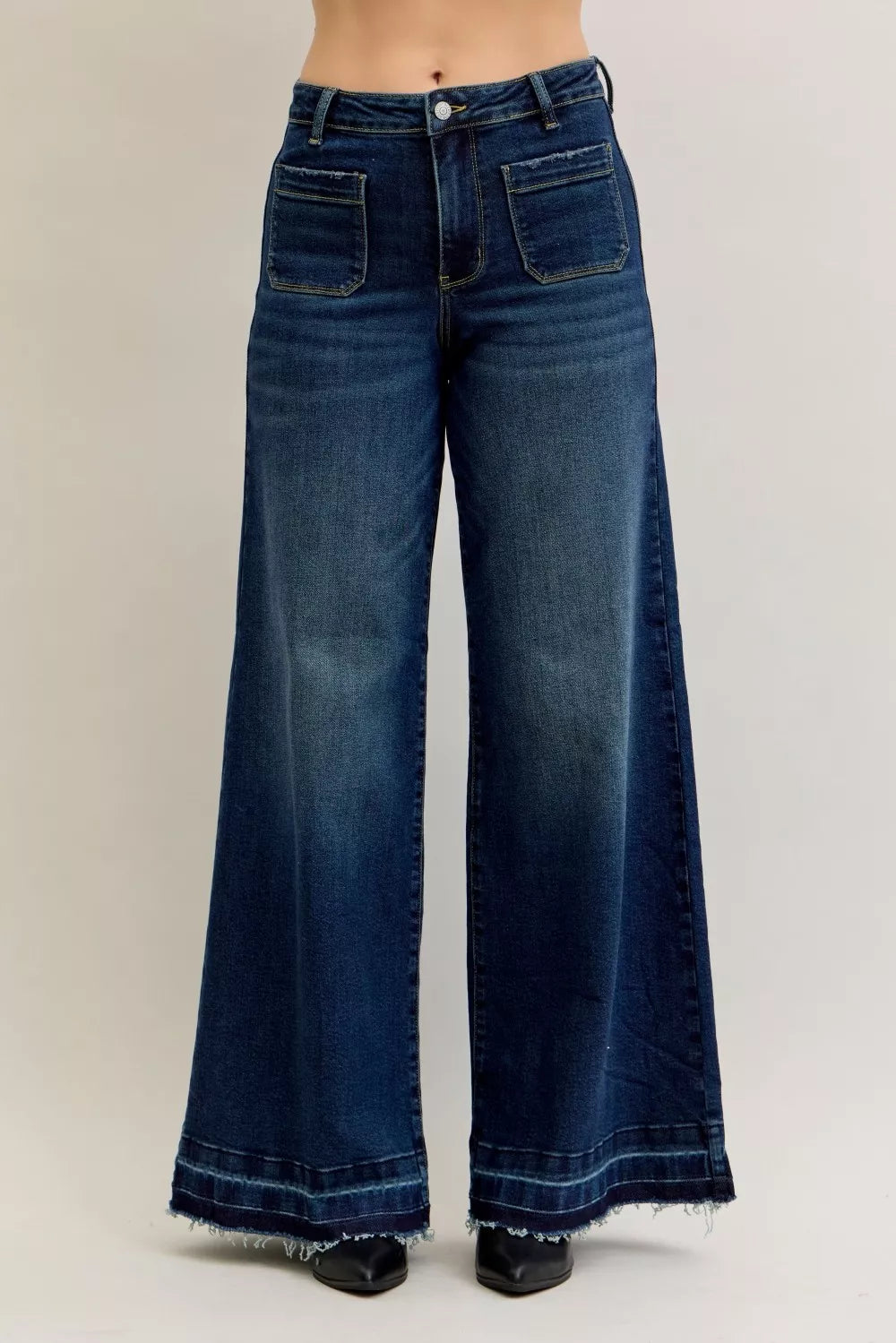 Wide leg Jeans pants with pockets