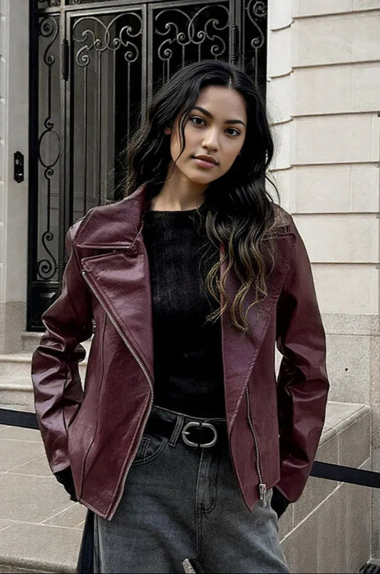 90s Retro Vegan Leather Jacket