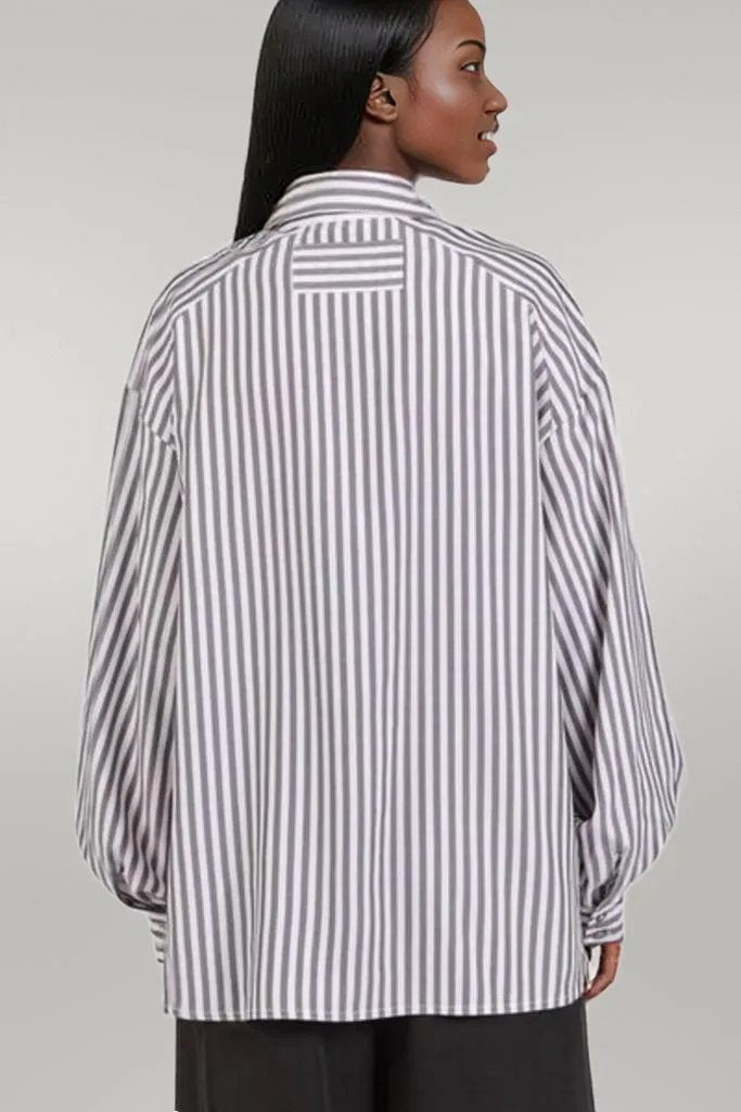 Mittoshop Button Down Striped Long Sleeve Shirt