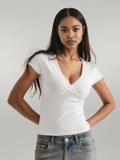 Surplice Short Sleeve T-Shirt White