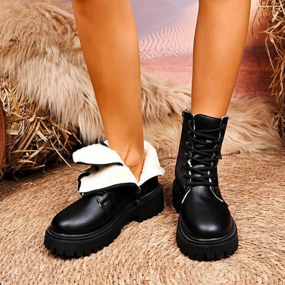 Lace-Up Platform Boots