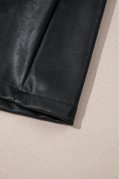 Wild Ginger Vegan Leather Sleeveless Mini Dress