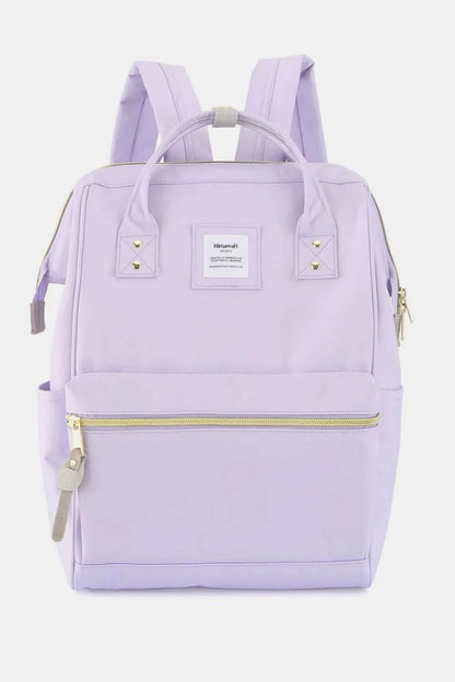 Himawari Waterproof Canvas Backpack Bag with Side Pockets Lavender One Size