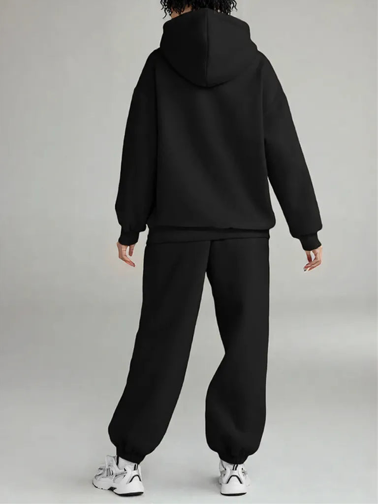 Full Size Kangaroo Pocket Hoodie and Joggers Set