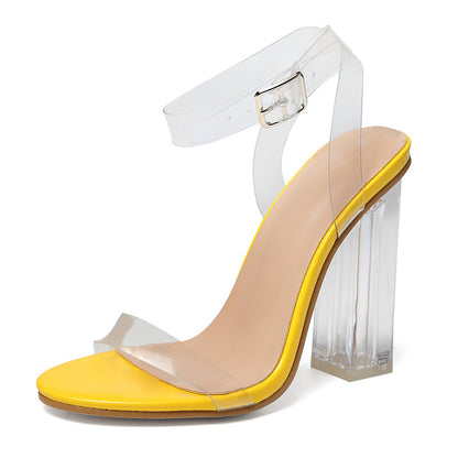High Heel Sandals Personality Clear Heel