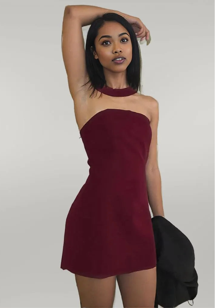 European Style One Shoulder Neck Dress