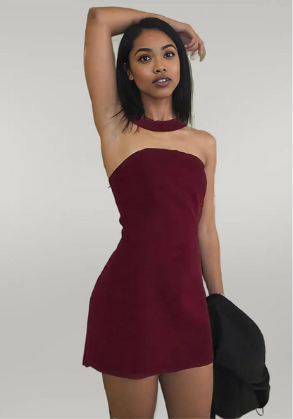 European Style One Shoulder Neck Dress