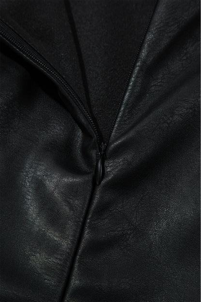 Wild Ginger Vegan Leather Sleeveless Mini Dress