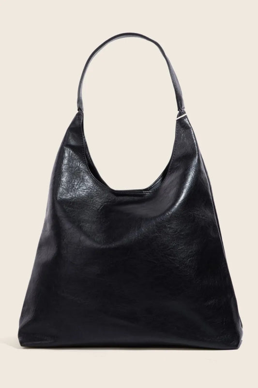 Fame Faux Leather Tote Bag BK One Size