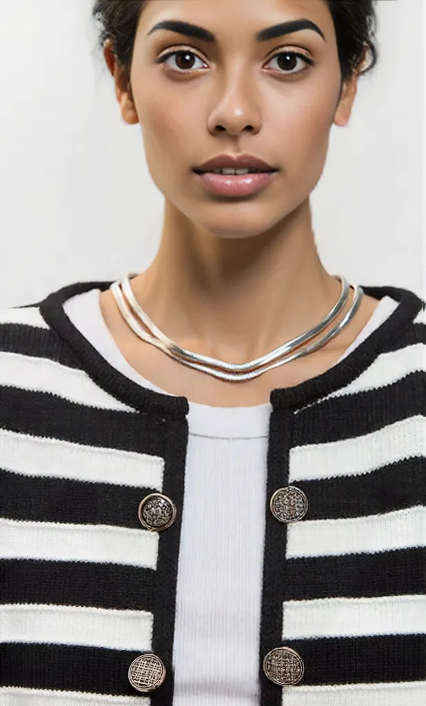 Striped Dropped Shoulder Long Sleeve Cardigan