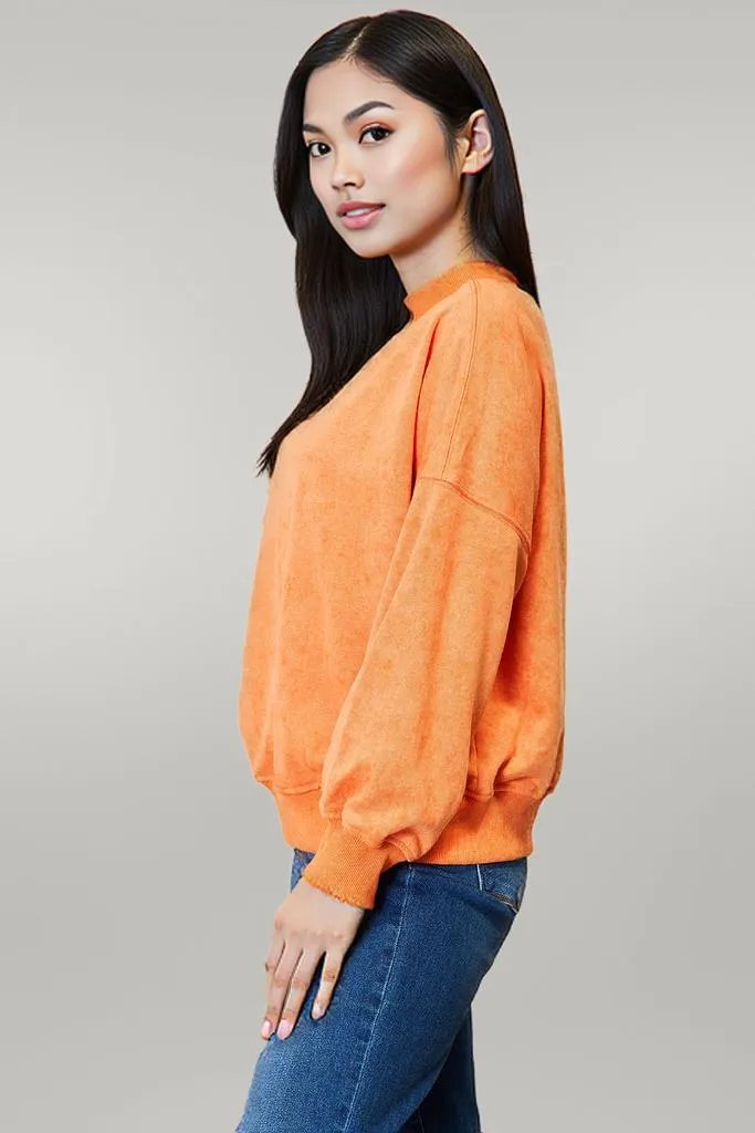 Basic Bae Round Neck Dropped Shoulder Sweatshirt