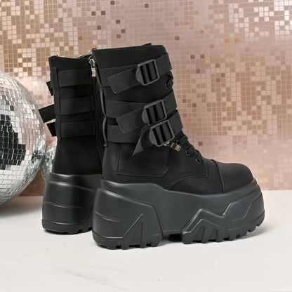 Round Toe Platform Boots