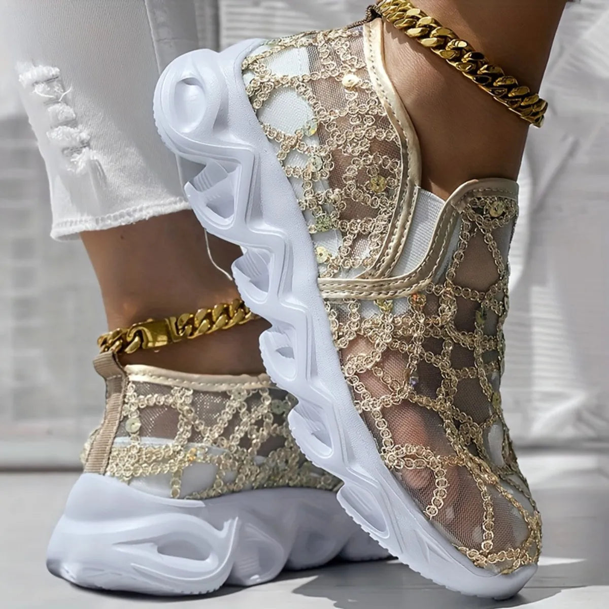 Breathable Mesh Platform Athletics