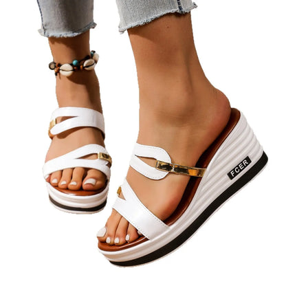Casual Platform Strappy Wedge Sandals