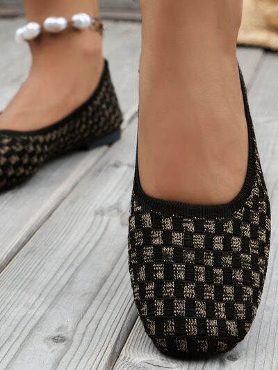 Mesh Round Toe Flat Slip-Ons