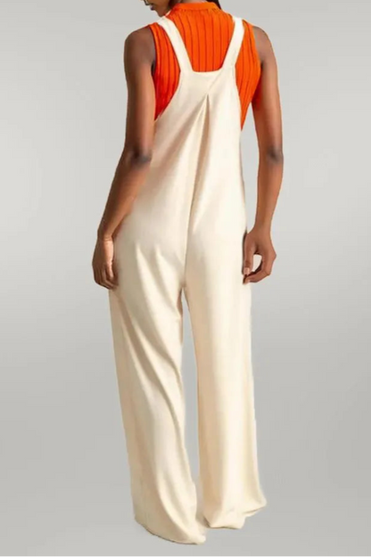 HYFVE Pleated Detail Front Pocket Wide Strap Overalls