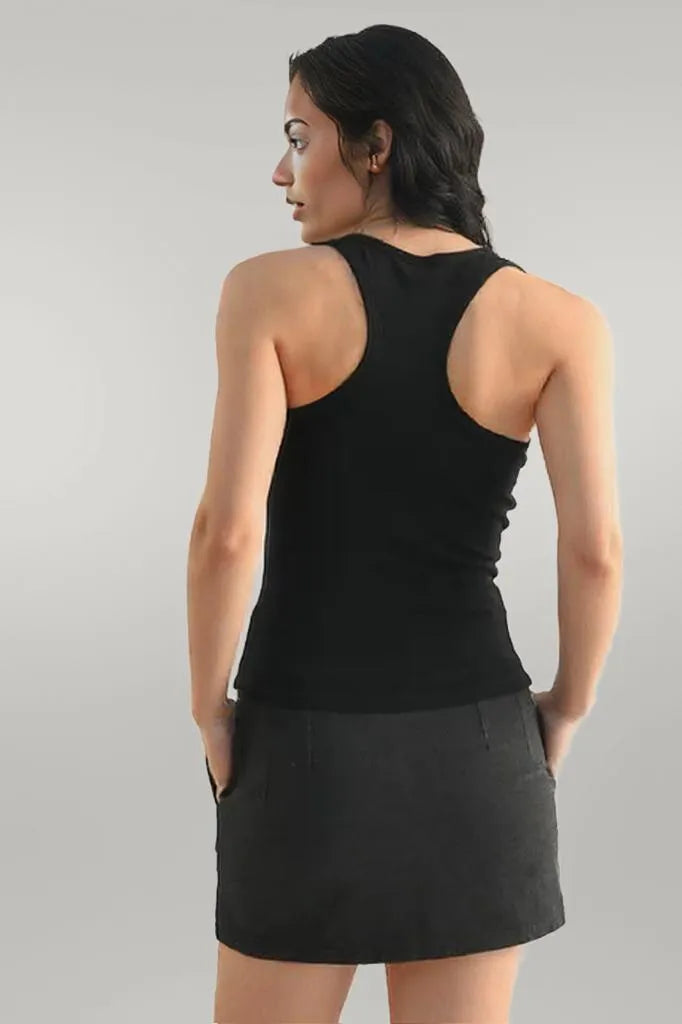 MONO B Slim Fit Scoop Neck Tank