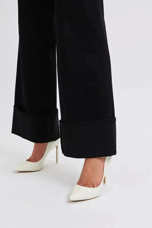 Judy Blue Full Size High Waist Reto Wide Leg W/ Cuff