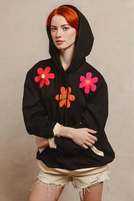 BiBi Patched Hoodie Top
