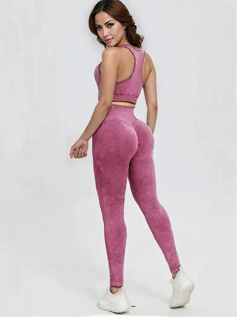 Scoop Neck Wide Strap Top and Pants Active Set