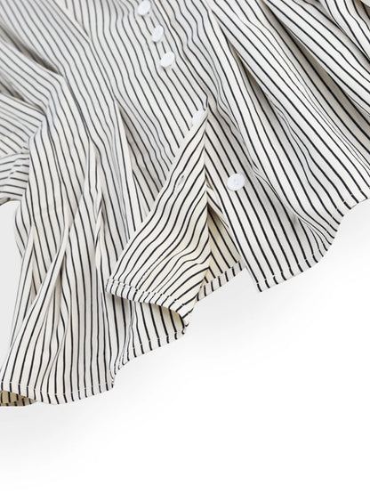Striped Short Sleeve Button-Up Shirt