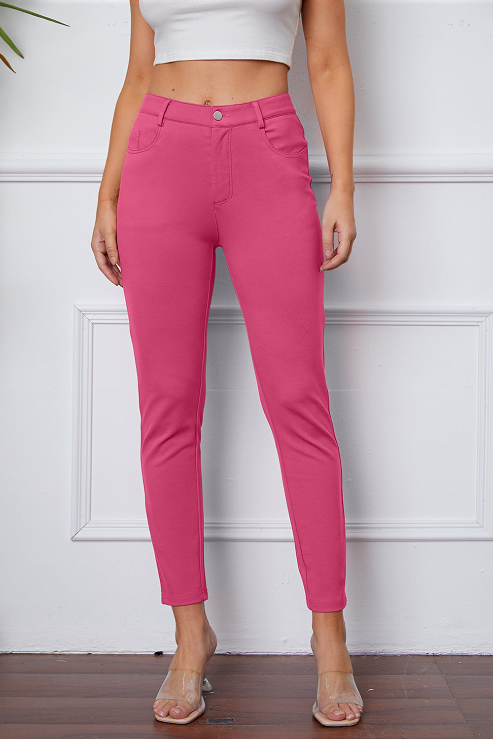 StretchyStitch Pants by Basic Bae Pink