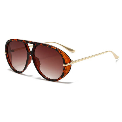 Aviator Fashion Sunglasses with Yellow Tinted Lenses styleC One Size