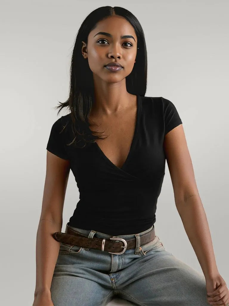 Surplice Short Sleeve T-Shirt