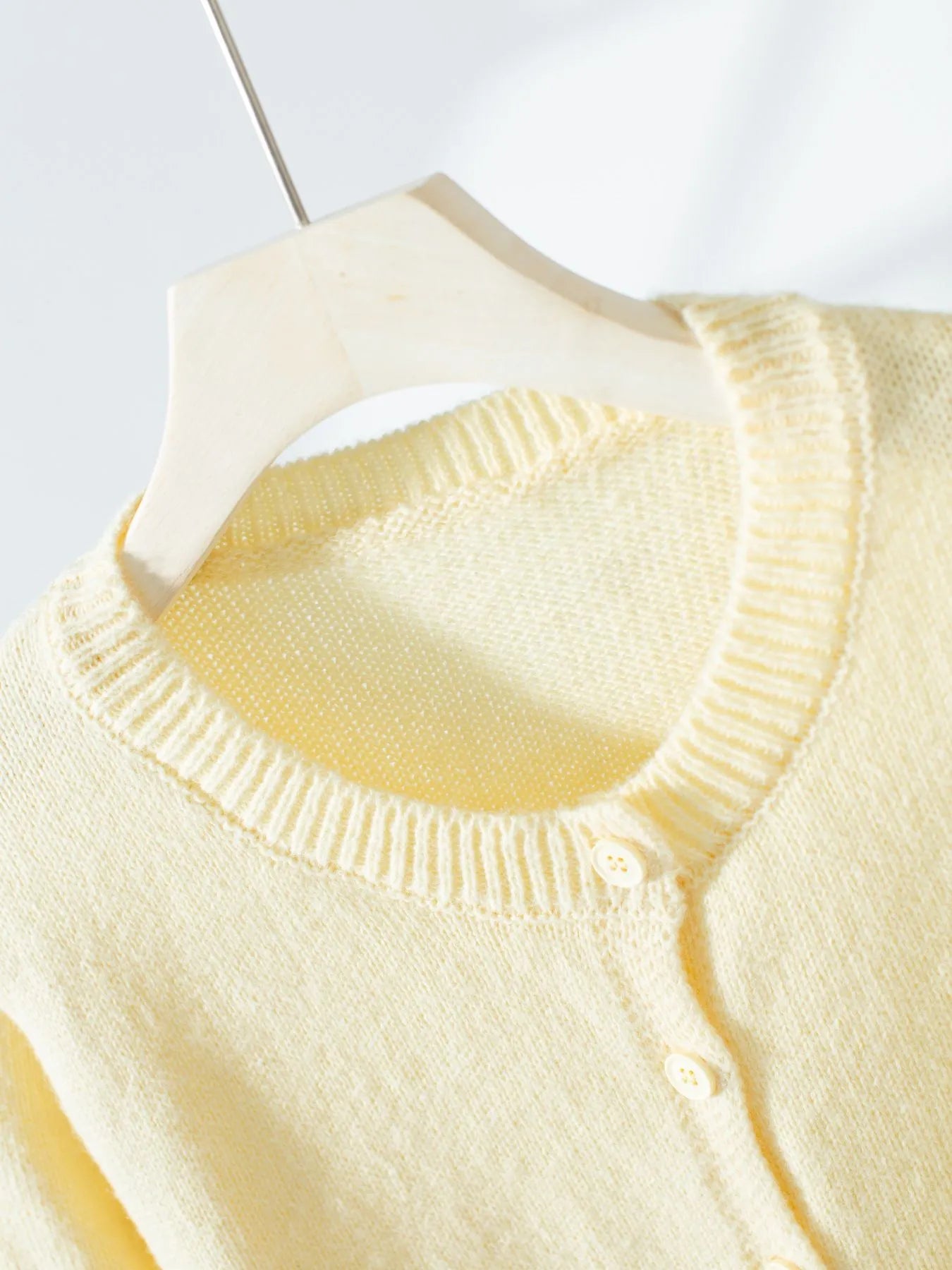 Button-Up Long Sleeve Knit Cardigan